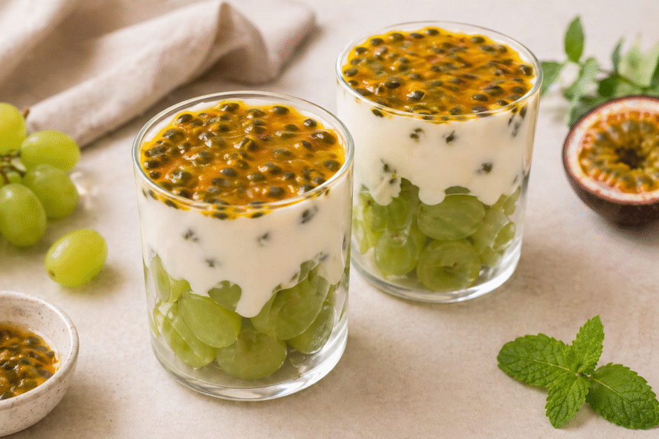 142 Creme de maracujá com frutas